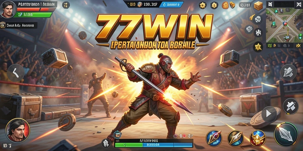 Gameplay seru di arena Battle Royale 77WIN.