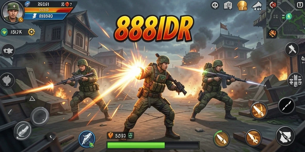 Gameplay seru di 888IDR dengan aksi tembak-menembak yang mendebarkan.
