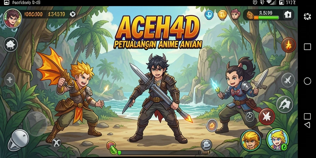 Screenshot ACEH4D menampilkan karakter Anime dalam pertarungan epik.