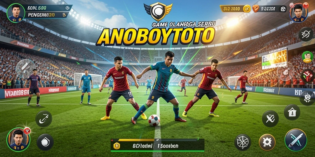 Screenshot gameplay ANOBOYTOTO menampilkan aksi seru olahraga.