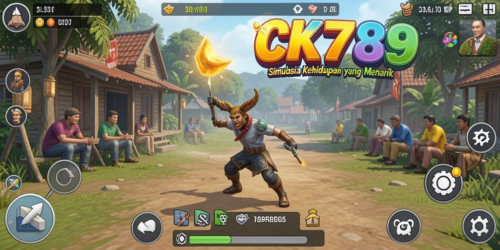 Tampilan gameplay CK789 dalam simulasi kehidupan yang mendebarkan.