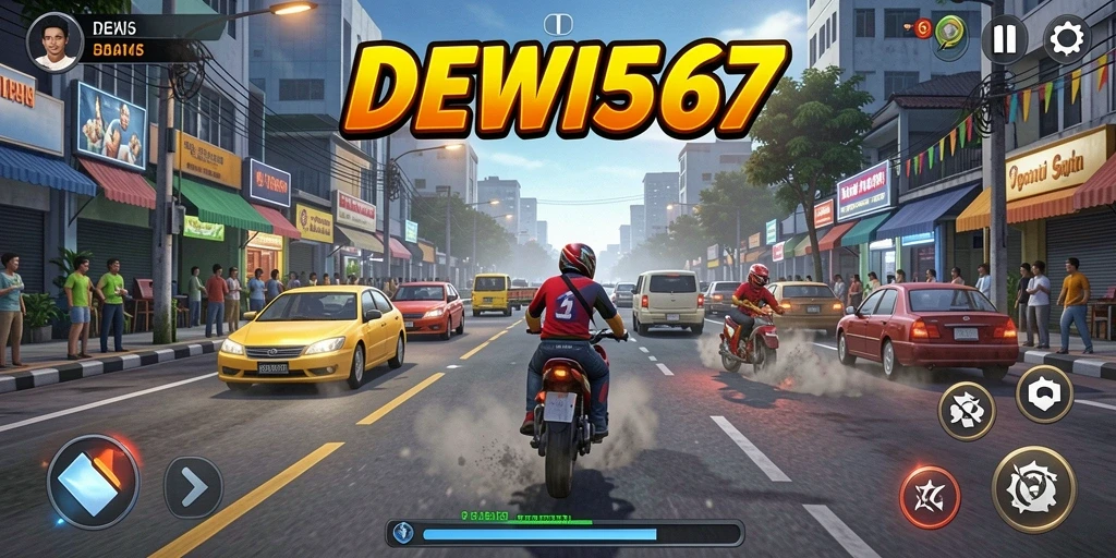 Gameplay balapan seru dan mendebarkan di DEWI567.