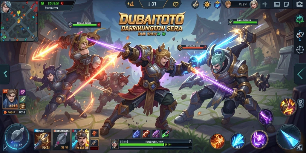 Gameplay seru DUBAITOTO dengan pertarungan intens.