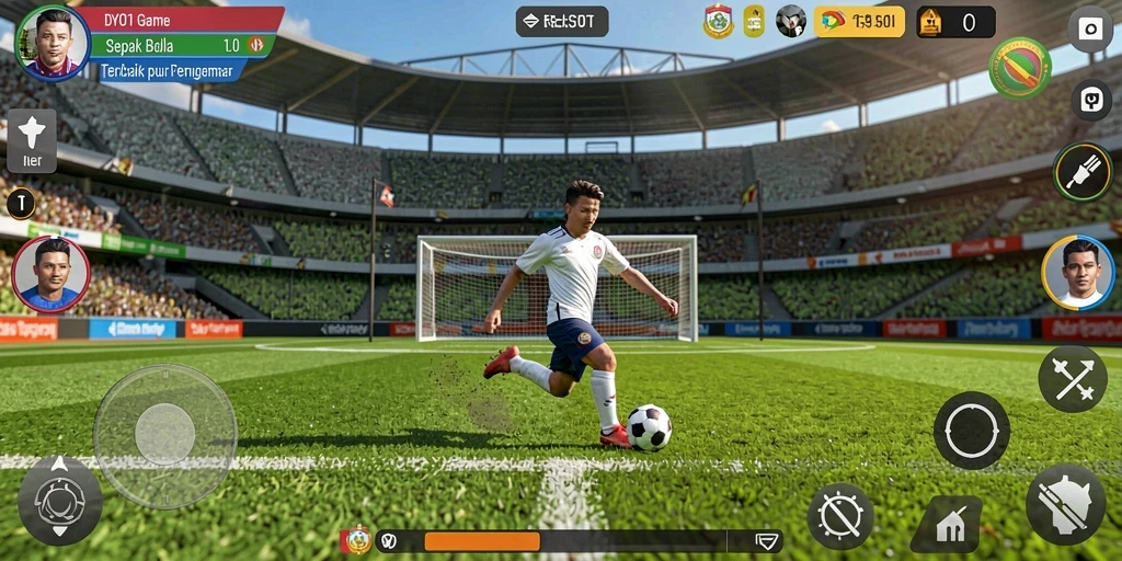 Gameplay menegangkan dari DY01 saat bertanding di lapangan sepak bola.