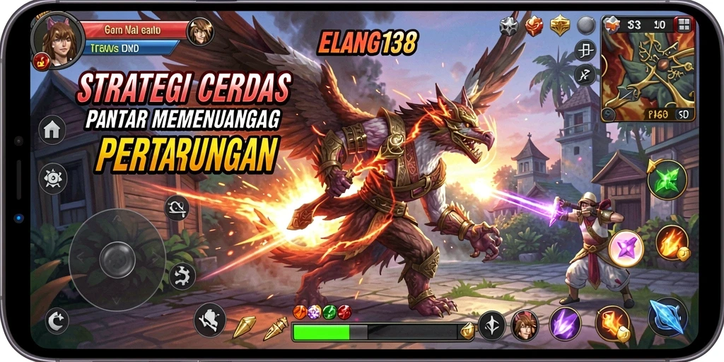 Tampilan gameplay menegangkan dalam ELANG138 yang penuh strategi.