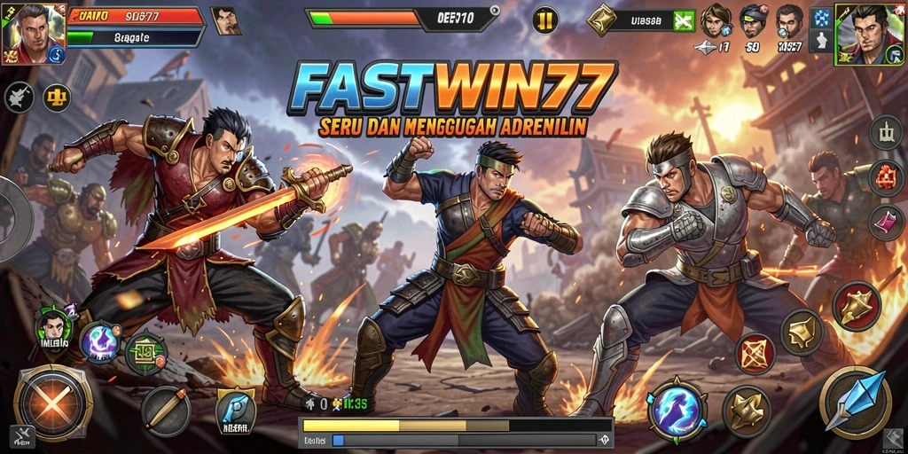 Tangkapan layar gameplay FASTWIN77 yang mendebarkan dalam pertarungan penuh aksi.
