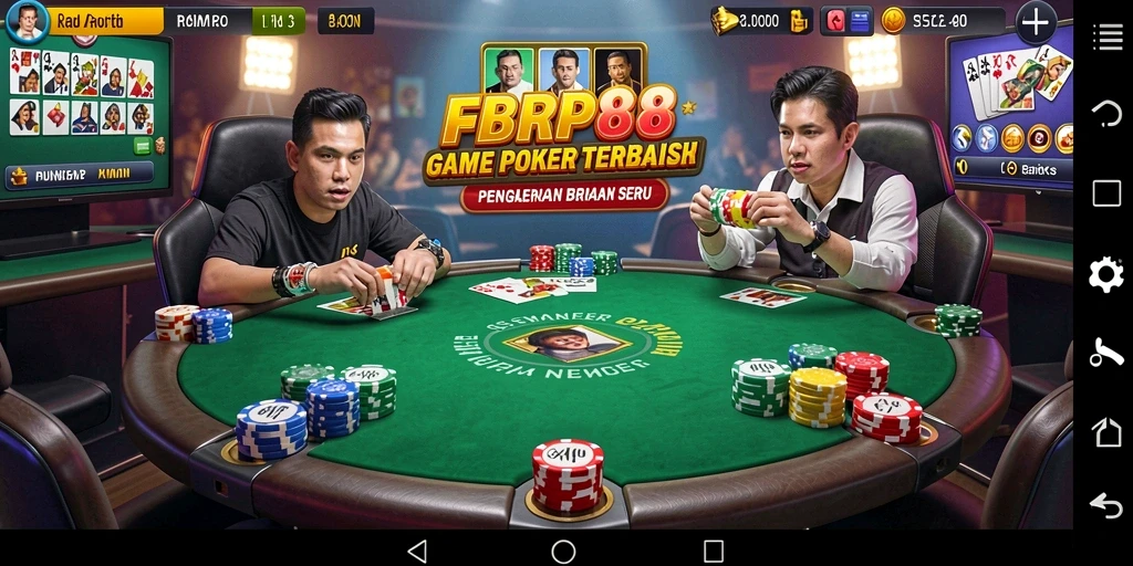 Screenshot gameplay FBRP88 menampilkan aksi seru permainan Poker.