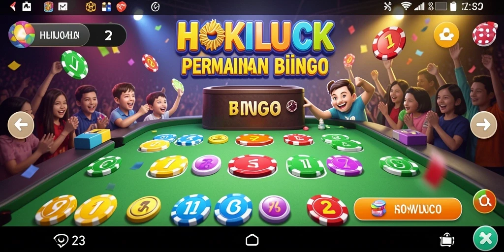 Tampilan gameplay seru HOKILUCK dengan pemain yang antusias.