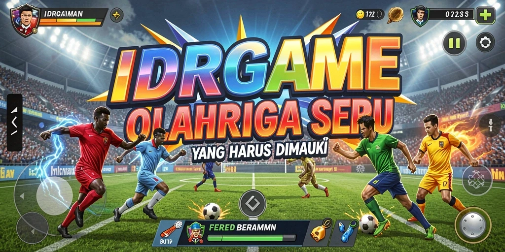 Tampilan gameplay seru IDRGAME menampilkan aksi olahraga yang mendebarkan.