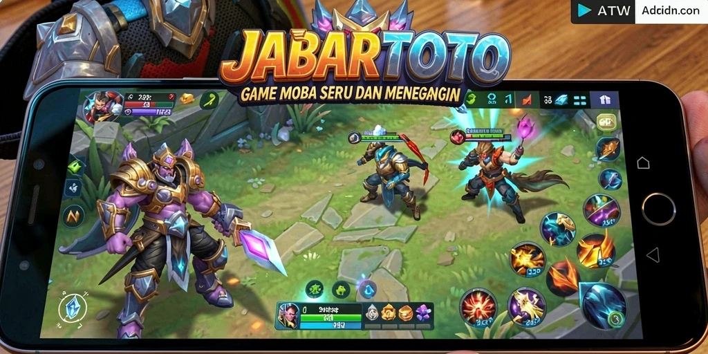 Screenshot tampilan gameplay MOBA yang seru dan kompetitif.