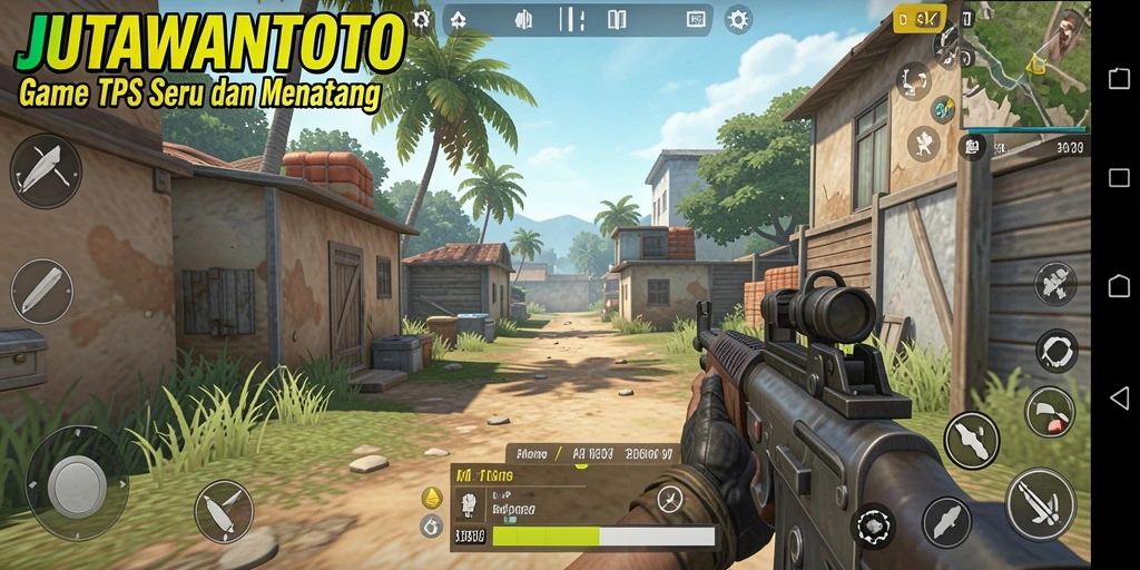 Tangkapan layar <strong>JUTAWANTOTO</strong> menampilkan aksi intense dalam gameplay TPS.