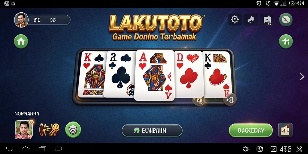 Screenshot LAKUTOTO menampilkan gameplay seru Domino.