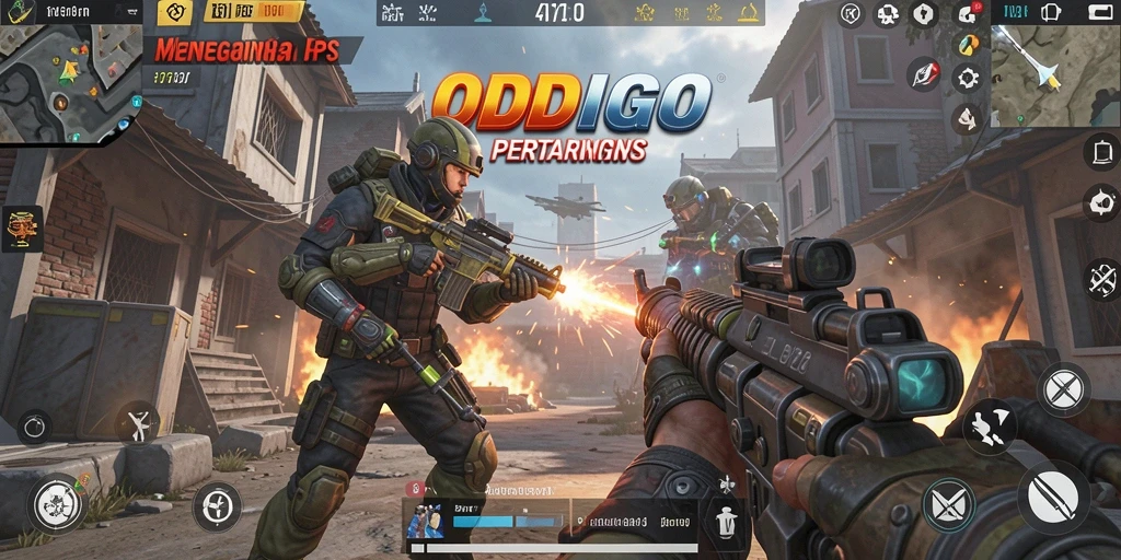 Screenshot utama ODDIGO menampilkan aksi menembak yang mendebarkan dalam permainan FPS.