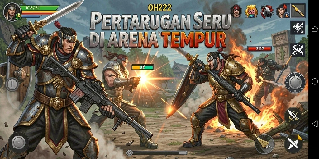 Gameplay seru dari pertarungan karakter di OH222.