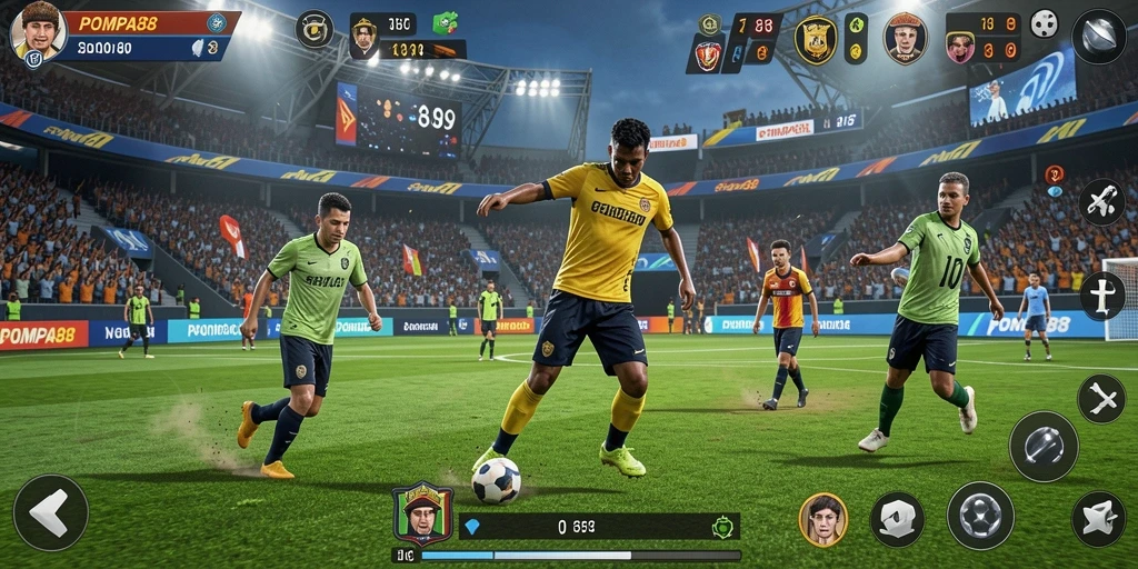 Tampilan menarik dari gameplay POMPA88 yang penuh aksi olahraga.