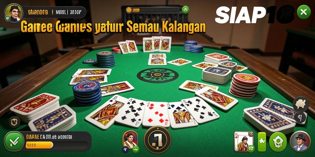 Screenshot gameplay SIAP108 yang menunjukkan serunya permainan Gaple.