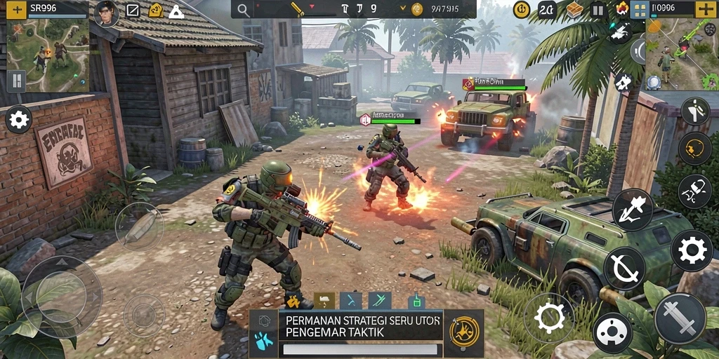 Tampilan gameplay menarik dan strategi mendalam di SR996.